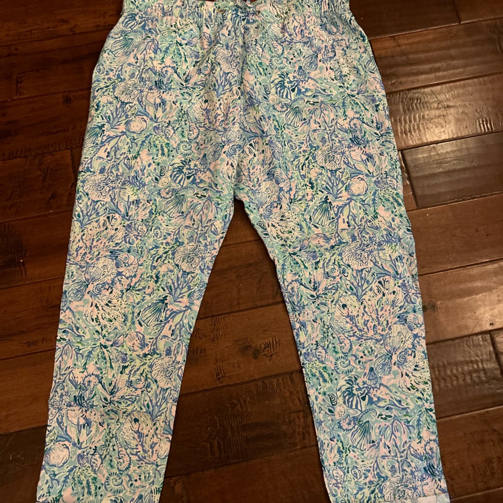 Lilly Pulitzer colorful linen pants never worn size XL